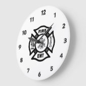 Fire Dept EMT Große Wanduhr (Winkel)