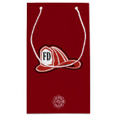 Fire Dept / Firefighter Helmet Gift Bag Kleine Geschenktüte (Rückseite)