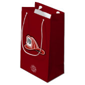 Fire Dept / Firefighter Helmet Gift Bag Kleine Geschenktüte (Rückseite Schrägansicht)