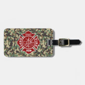 Fire Dept / Firefighter Maltese Cross Luggage Tag Gepäckanhänger (Vorderseite horizontal)