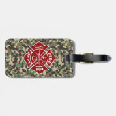 Fire Dept / Firefighter Maltese Cross Luggage Tag Gepäckanhänger (Rückseite horizontal)