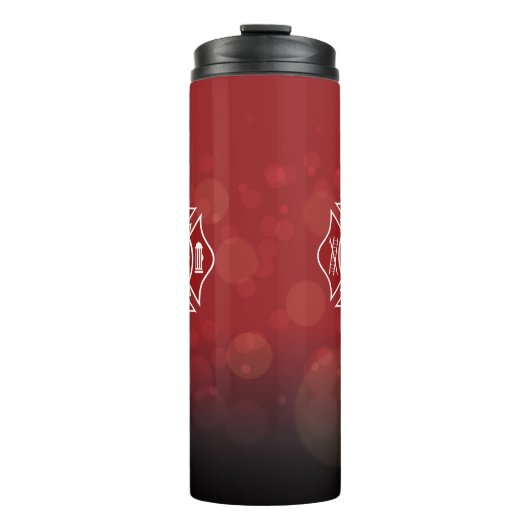 Fire Dept / Firefighter Maltese Cross Tumbler Thermosbecher (Vorderseite)