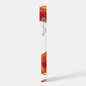 Fire Dragon Fantasy Art Design, Mythical Creature  iPhone Hülle (Linke Seite)