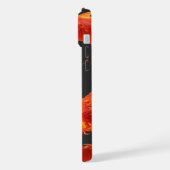 Fire Dragon Fantasy Art Design, Mythical Creature  iPhone Hülle (Linke Seite)