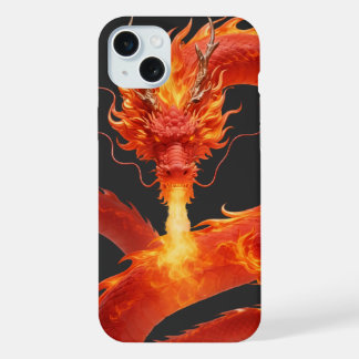 Fire Dragon Fantasy Art Design, Mythical Creature  iPhone 15 Plus Hülle