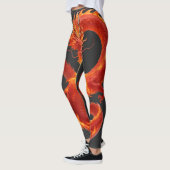 Fire Dragon Fantasy Art Design, Mythical Creature  Leggings (Links)