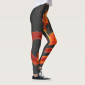 Fire Dragon Fantasy Art Design, Mythical Creature  Leggings (Rechts)