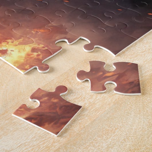 Fire Dragon Fantasy Art Jigsaw Puzzle (Seite)
