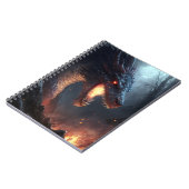 Fire Dragon Fantasy Art Notebook Notizblock (Linke Seite)