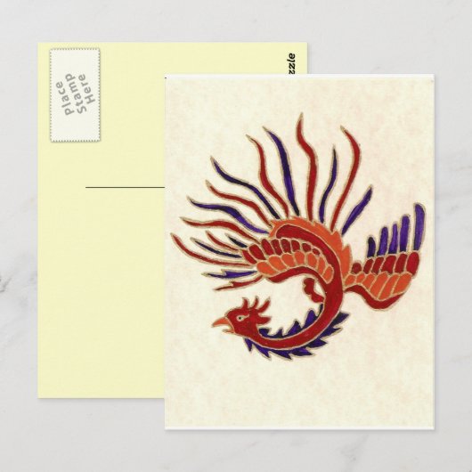 FIRE DRAGON POST CARD POSTKARTE (Vorne/Hinten)