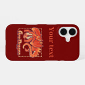 Fire dragon, vuurdraak pixel art, ZuujeArt by GH iPhone 16 Hülle (Rückseite (Horizontal))