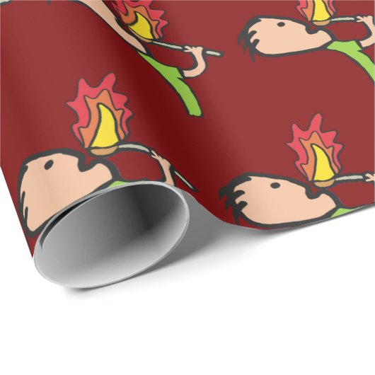 Fire Eating Geschenkpapier (Rolleneckpunkt)