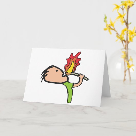 Fire Eating Karte (Gelbe Blume)