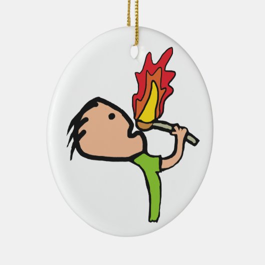 Fire Eating Keramik Ornament (Rechts)