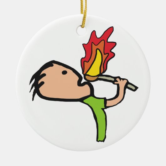 Fire Eating Keramik Ornament (Vorne)