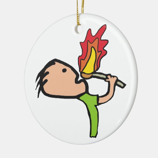 Fire Eating Keramik Ornament (Links)
