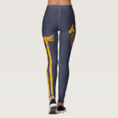 Fire/EMS Flaggen-Shirt - beunruhigtes Gold - Leggings (Rückseite)