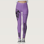 Fire/EMS Flaggen-Shirt - beunruhigtes Lila - WL2 Leggings (Vorderseite)