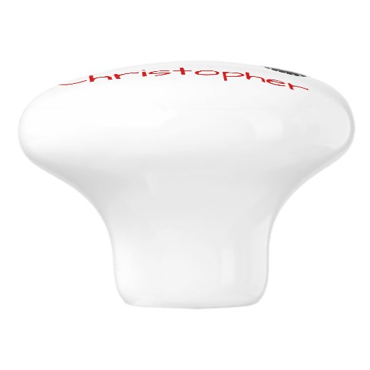 Fire Engine Design Personalised Keramikknauf (Seitenansicht)