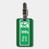 Fire Exit Safety Sign Emergency Evacuation Gepäckanhänger (Vorderseite vertikal)