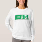 Fire Exit Safety Sign Emergency Evacuation T-Shirt (Vorderseite)