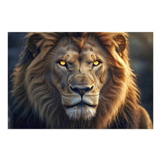 Fire Eyes of the Jungle King Fotodruck (Vorne)