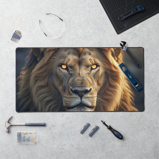 Fire Eyes of the Jungle King Schreibtischunterlage (Arbeitsplatz)