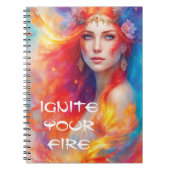 Fire Fairy Digital Art Notebook Notizblock (Vorderseite)