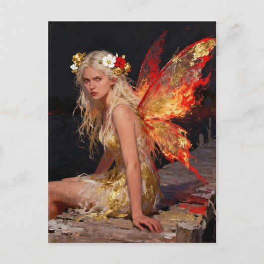 Fire Fairy With Attitude Postkarte (Vorderseite)