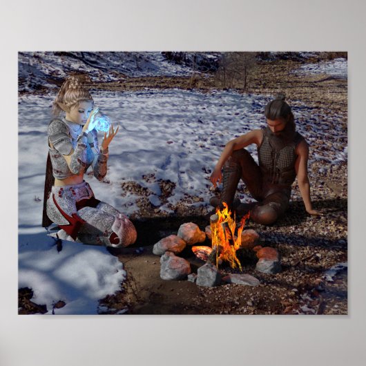 Fire Fantasy Poster Print (Vorne)