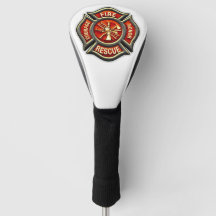 Fire Fighter Maltese Cross Golf Club Driver Cover