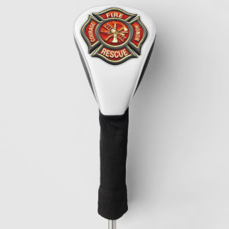 Fire Fighter Maltese Cross Golf Club Driver Cover Golf Headcover