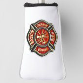 Fire Fighter Maltese Cross Golf Club Putter Cover Headcover (Rotieren 90)
