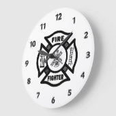 Fire Fighter Maltese Logo Große Wanduhr (Winkel)