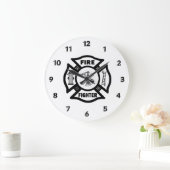 Fire Fighter Maltese Logo Große Wanduhr (Zuhause)