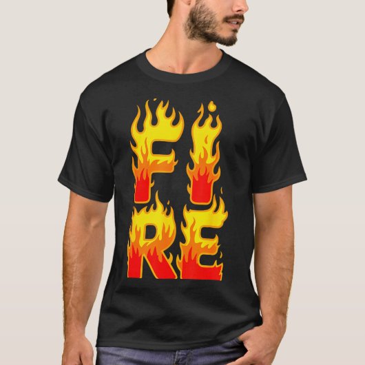 Fire Flame Shirt Adult Kids Men Women Fire And Ice (Vorderseite)