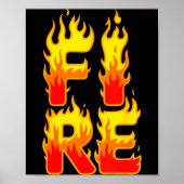 Fire Flame Shirt Adult Kids Men Women Fire And Ice Poster (Vorne)
