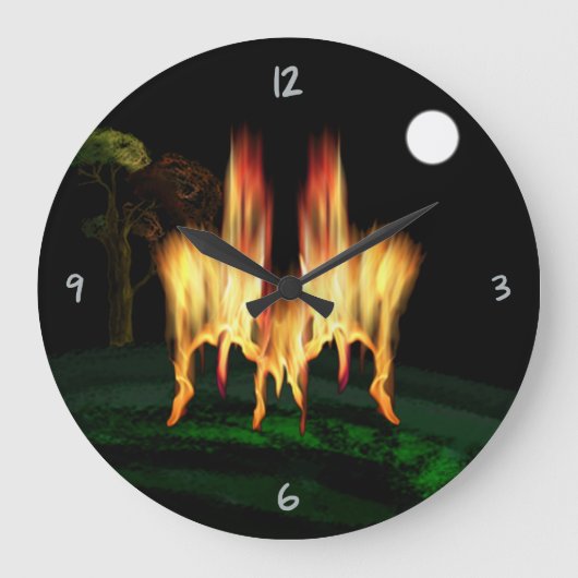 Fire Fly Large Clock Große Wanduhr (Vorderseite)