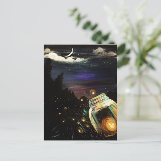 Fire Fly Sky Postkarte (Stehend Vorderseite)