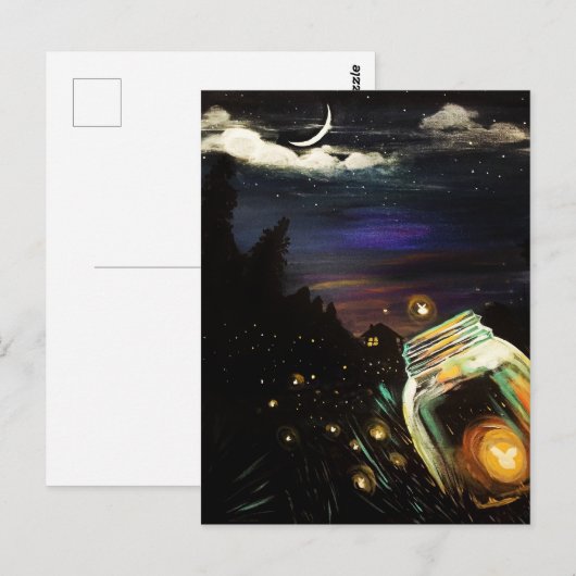 Fire Fly Sky Postkarte (Vorne/Hinten)