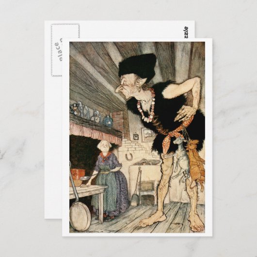 Fire-fo-fum, ich rieche das Blut eines Engländers Postkarte (Vorne/Hinten)