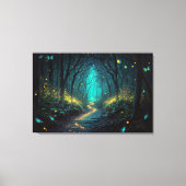 Fire Forest Beautiful und Magical Canvas Print Leinwanddruck (Vorderseite)