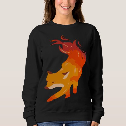 Fire fox artist and fox fan sweatshirt (Vorderseite)