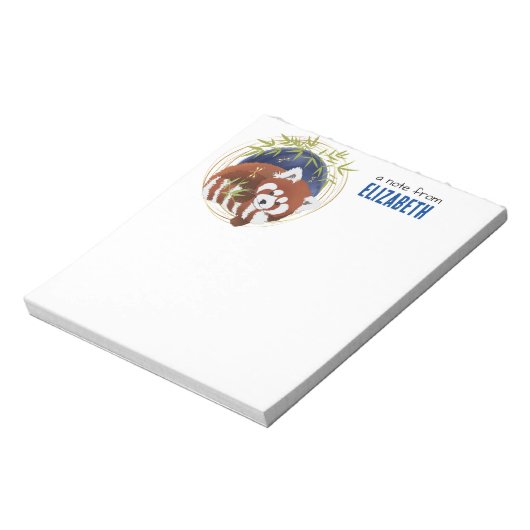 FIRE FOX rote Panda anpassen Notizblock (Rotiert)