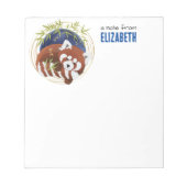 FIRE FOX rote Panda anpassen Notizblock (Vorderseite)