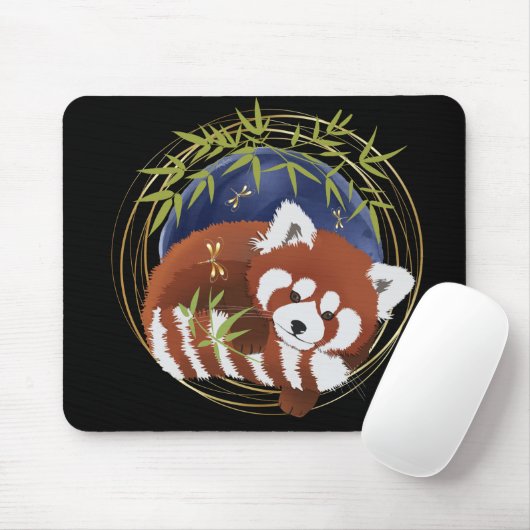 FIRE FOX roter Panda-Mousepad Mousepad (Mit Mouse)