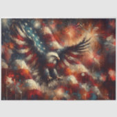 Fire Freedom Patriotic Eagle Decoupage Seidenpapier (Vorderseite)