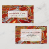 Fire Geodes Luxus-Muster Visitenkarte (Vorne/Hinten)