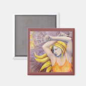 Fire Goddess Dancing Magnet (Vorderseite/Rückseite)