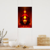 Fire Goddess Fantasy Art Poster (Küche)